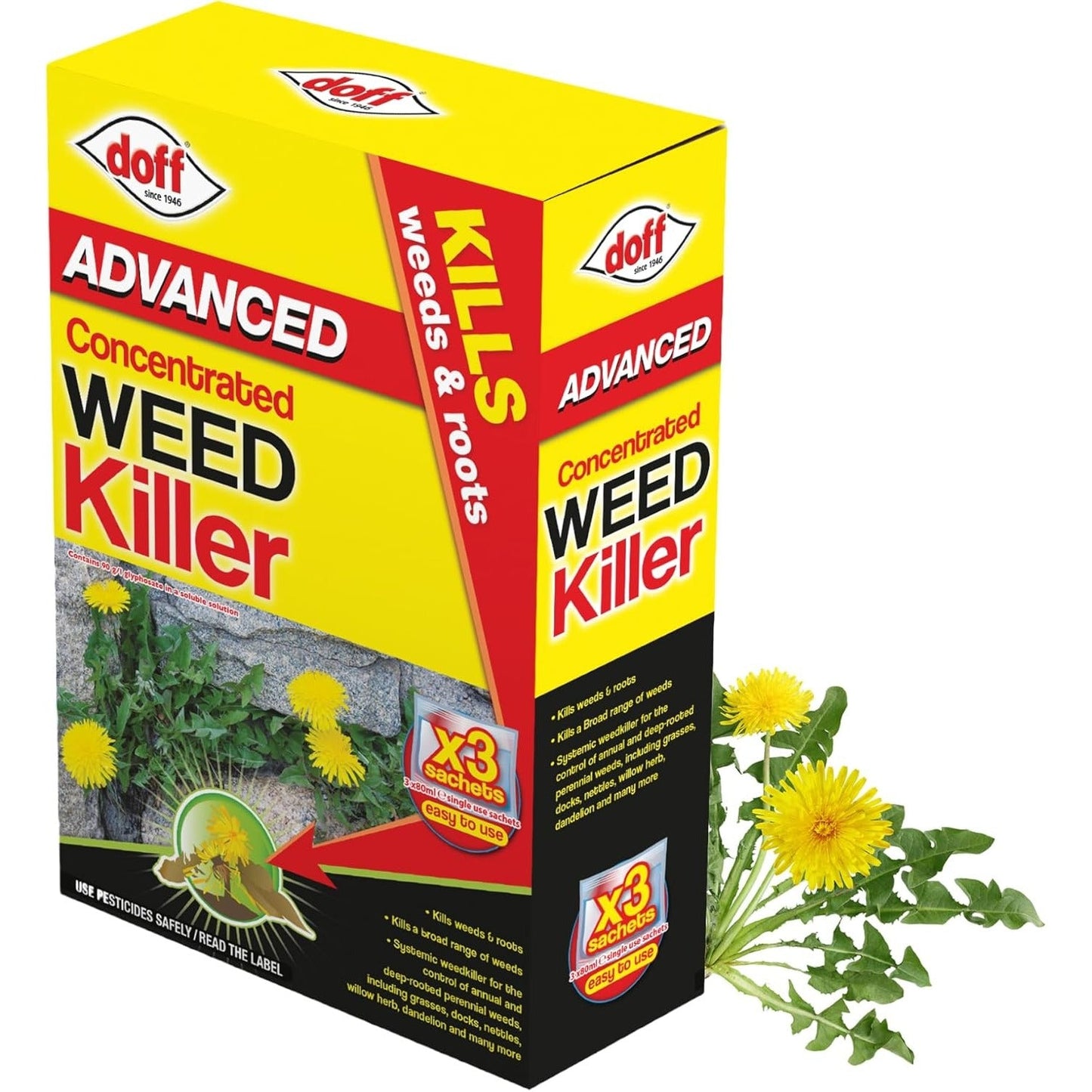 Doff Advanced Concentrated Weedkiller 3/6/10 Sachets - x80ml