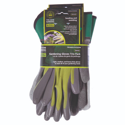 Spear & Jackson Kew 3 Pack Of Mixed Gloves, Size Large